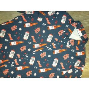 St. Louis Cardinals Budweiser Shirt XL Blue AOP Button Up King Of Beers Baseball